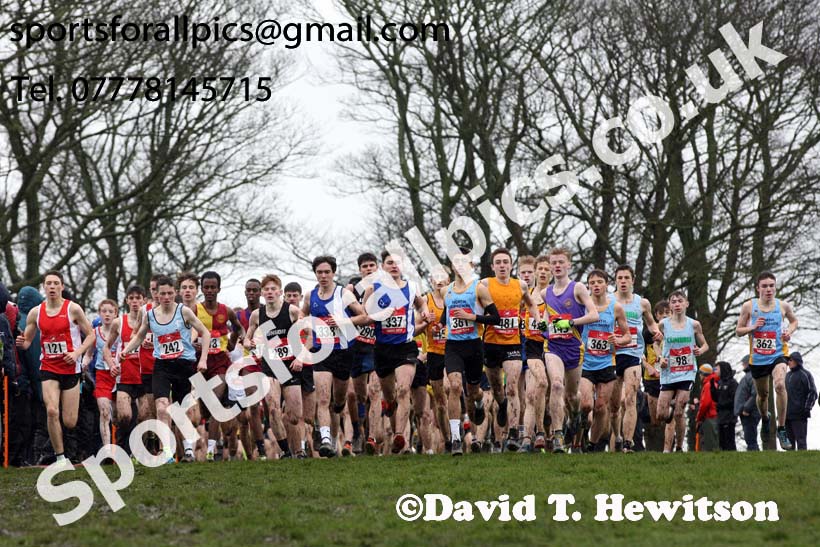 Intermediate boys 2019 New Balance English Schools Cross Country Champs, Temple Newsam, Leeds. Photo:  David T. Hewitson/Sports for All Pics